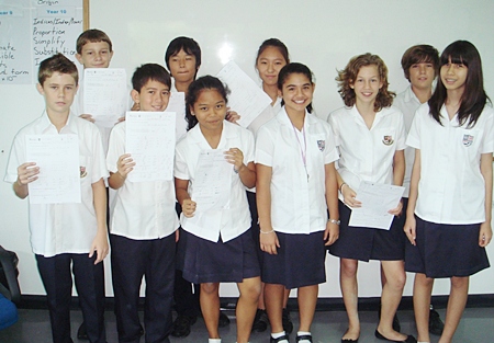 Year 8 students who took part in the Maths Challenge.